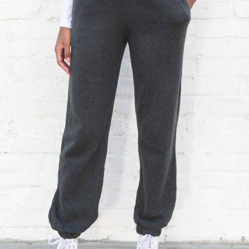 Brandy Melville Dark Gray Grey Rosa Sweatpants Joggers Loungewear